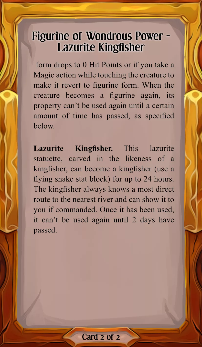 Figurine of Wondrous Power of Lazurite Kingfisher — Life Size Prop - Image 4