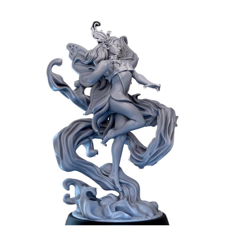 Vespera the Veiled Husk – Shadow Leaf Fairy — Display Edition
