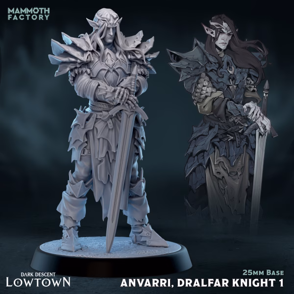 Anvarri, Dralfar Knight – The Obsidian Sentinel
