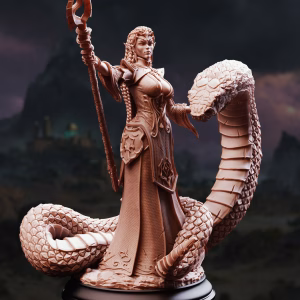 Zarya, Sun Elf Snake Sorceress – The Serpentine Scholar